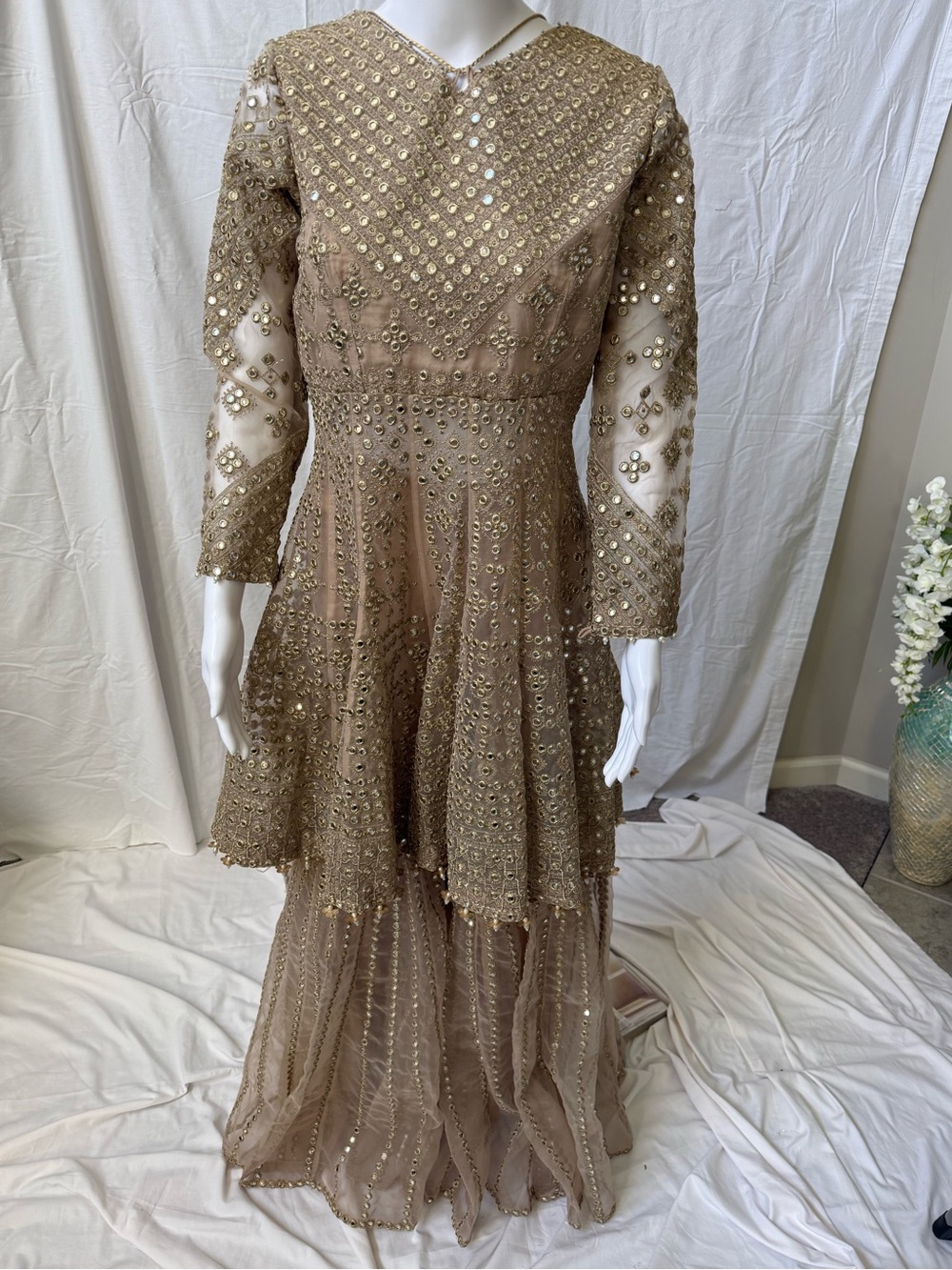 Brand new pakistani formal gharara anghraka dress